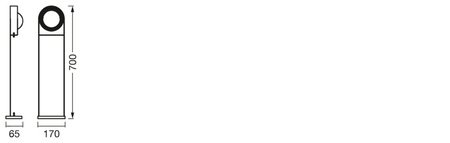 Słupek Ogrodowy Lampa Oprawa Stojąca LED 6.7W IP44 SMART+ WiFi CCT Ściemnialna 70cm Czarna Round Pathway LEDVANCE