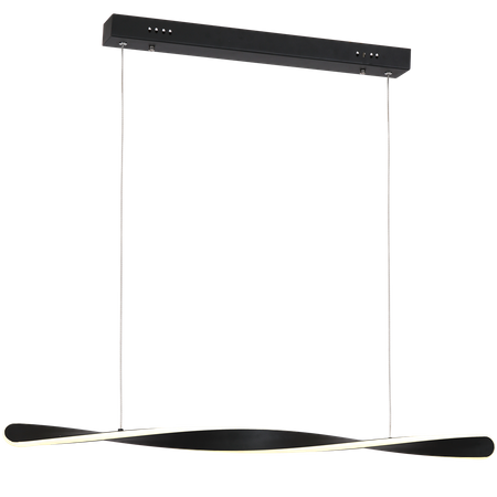 Lampa wisząca SWIRL 24W LED Podłużna Zakręcona Czarna ML5498 Milagro Metal + Tworzywo sztuczne