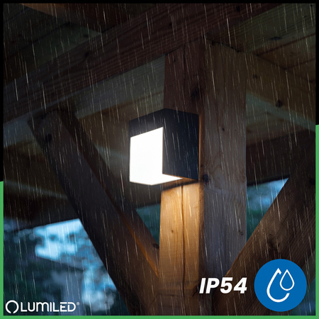 Lampa Ogrodowa Ścienna LED Kinkiet Elewacyjny Zewnętrzny IP54 12W 3000K RUBUS LUMILED