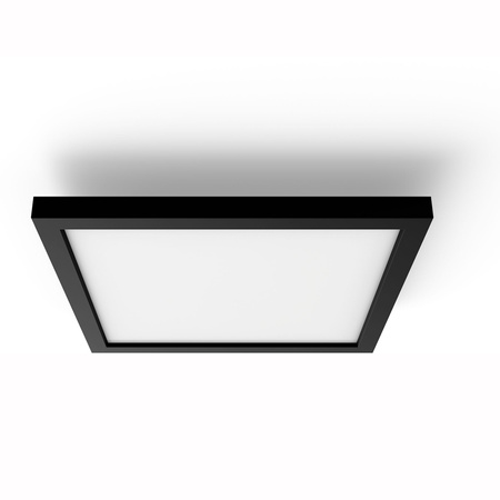 Panel LED Natynkowy Lampa Sufitowa Aurelle Czarna 19W CCT 30cm PHILIPS HUE Bluetooth + Przełącznik Dimmer Switch