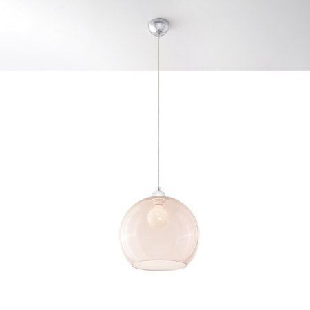 Lampa Sufitowa Wisząca Zwis Kula E27 Okrągła Szampańska Minimalistyczna Ball Sollux