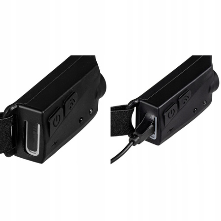 Latarka Czołowa LED Akumulatorowa COB+XPE 350lm IPX4 z Czujnikiem Ruchu 5 Trybów VAYOX