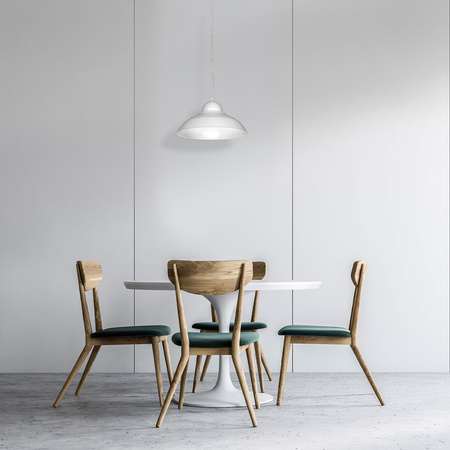 Lampa wisząca GUSTAV 1xE27 Minimalistyczny Klosz Oryginalne Zawiesie Biała MLP4815 Milagro Metal