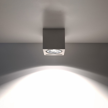 Lampa Sufitowa Oprawa Natynkowa GU10 Kostka Kwadratowa Biała Nowoczesna Seida Sollux