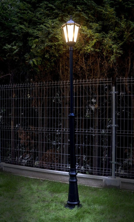 Lampa Ogrodowa Zewnętrzna Słupek LATARNIA E27 Retro Maxi OGMWN 1 190-290cm czarny Su-Ma