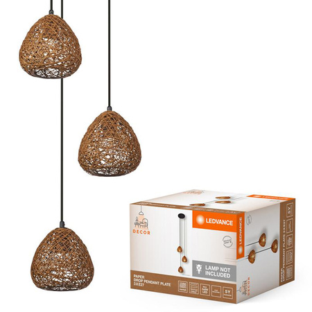 Lampa Sufitowa Wisząca Dekoracyjna E27 Beżowy Decor Ledvance