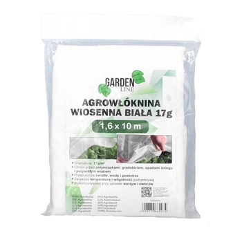 Agrowłóknina Wiosenna Okryciowa  1.6 x 10 m 17g Biała