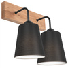 Lampa Ścienna Kinkiet LULA 2xE27 Czarny Dębowy KM-2.200 Lamkur
