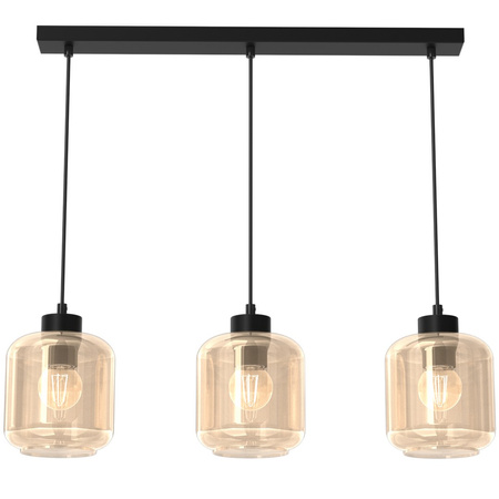 Lampa Wisząca Sufitowa SOMBRA Bursztynowa 3xE27 Listwa Milagro