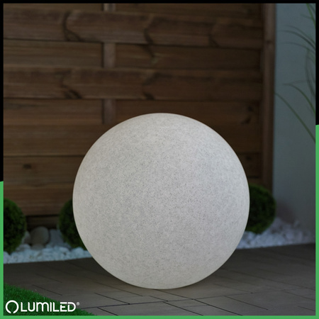 Lampa Oprawa Ogrodowa Zewnętrzna KAMIENNA KULA LED LUMIKULA 40cm E27 IP65 LUMILED
