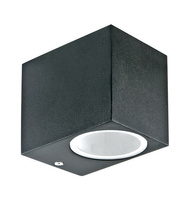 Kinkiet ogrodowy LED GU10 BOSTON kwadrat GOLDLUX (Polux) ALUMINIUM CZARNY