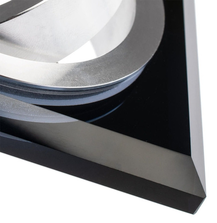 Zestaw Oprawa SZKLANA ARIAN halogenowa kwadrat ruchoma czarna + GU10 LED 6W 4000K