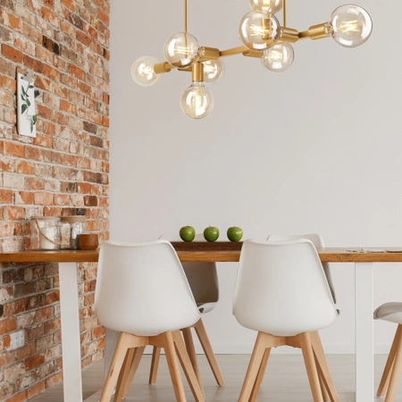 Lampa Sufitowa ASTRID 8xE27 Złota Glamour LM-8.146 Lamkur