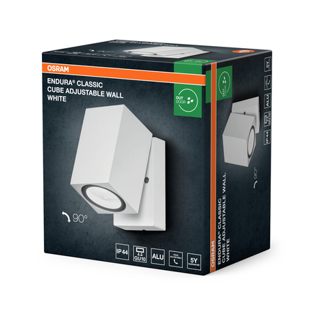 Kinkiet Ogrodowy Lampa Elewacyjna Zewnętrzna GU10 Biały IP44 Endura Osram