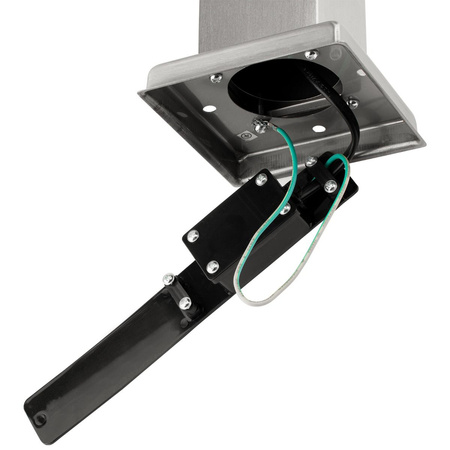 Lampa Ogrodowa oprawa KWADRATOWA SŁUPEK 1x E27 45cm srebrna IP44