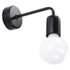 Lampa Ścienna Kinkiet E27 Nieregularna Czarna Industrialna Duomo Sollux
