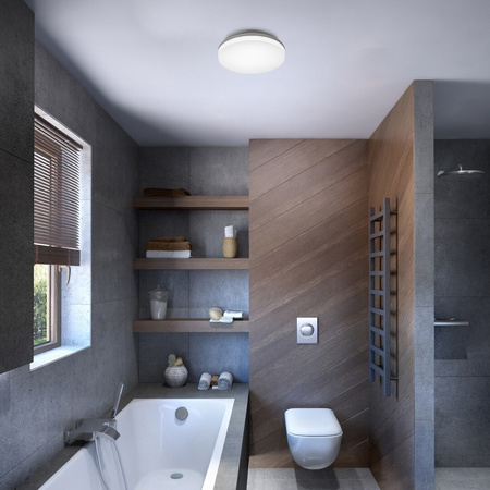 Plafon LED Lampa Sufitowa Oprawa Ścienna Natynkowa 24W 2400lm 3000-6000K CCT Biały IP54 Industrialny Zenon 2698 Rabalux