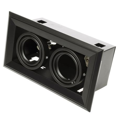 Oprawa Podtynkowa Halogenowa BLOCCO Czarna 2xGU10 LED Milagro