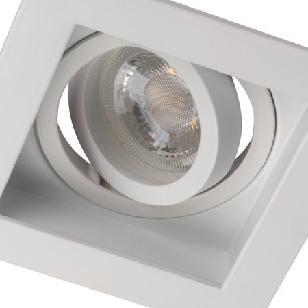 Oprawa sufitowa podtynkowa ARET GU10/GU5.3 Kwadratowa Ruchoma Biała KANLUX