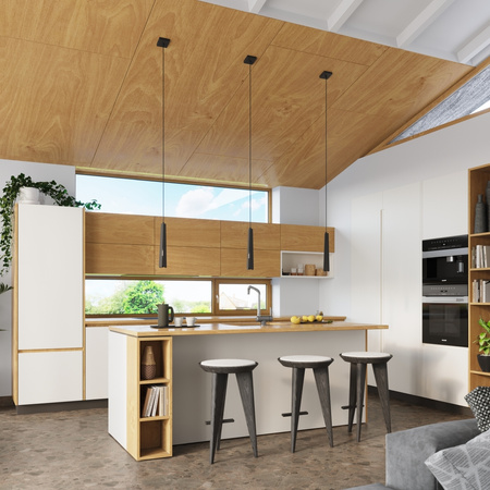 Lampa Sufitowa Wisząca Zwis G9 Żyrandol Tubularna Czarna Skandynawska Prysm Sollux