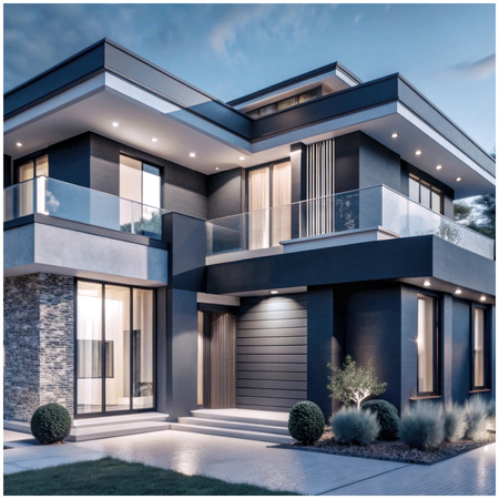 Naświetlacz LED Zewnętrzny Ogrodowy 10W 800lm 6500K Zimny 120° z Czujnikiem Ruchu i Zmierzchu IP65 Czarny MHC Kobi