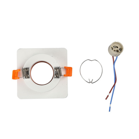 Oprawa Sufitowa Podtynkowa Oczko GU10 Kwadratowa Biała/Różowe złoto Beton VT-862 V-TAC - 5 Lat Gwarancji