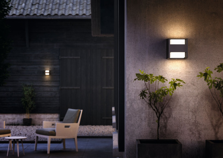 Kinkiet Ogrodowy Lampa Elewacyjna Zewnętrzna LED 9W 800lm 2700K IP44 Antracyt Arbour Philips