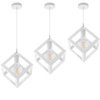Lampa wisząca TALUS geometryczna kwadrat ZWIS do LED Biała 1x E27 LUMILED