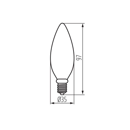 Żarówka LED E14 Edison C35 7W = 75W 1055lm 6500K Zimna Przezroczysta XLED Filament Kanlux