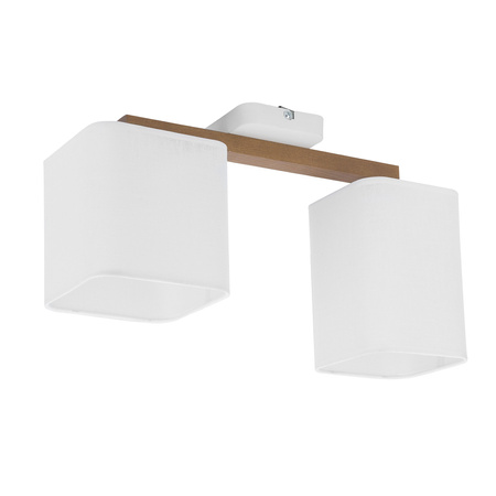Lampa Sufitowa TORA WHITE Żyrandol Biała Drewniana Skandynawska 2xE27 4162 TK Lighting