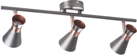Oprawa lampa sufitowa MILENO 3x GU10 srebrna miedziana 53cm Kanlux