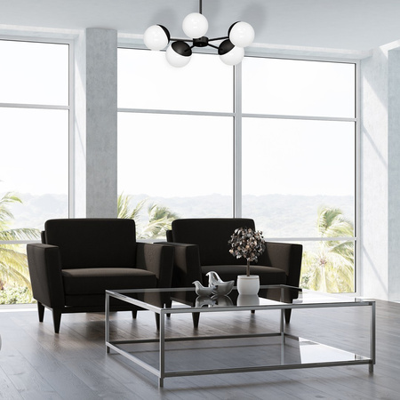 Lampa Sufitowa Żyrandol SFERA Czarna 5xE14 Milagro