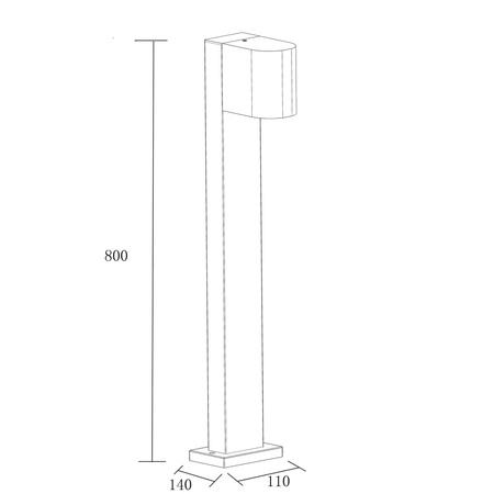 Lampa Ogrodowa Stojąca Słupek GU10 Czarna IP54 Boston Sanico Goldlux