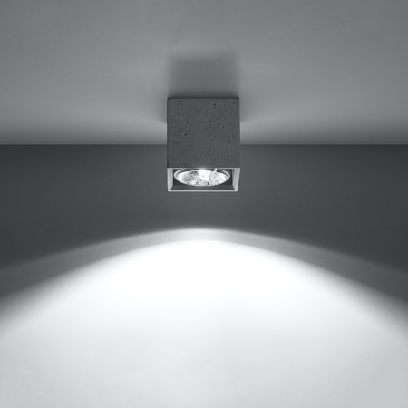 Lampa Sufitowa Oprawa Natynkowa GU10 Kwadratowa Szara Industrialna Valde Sollux