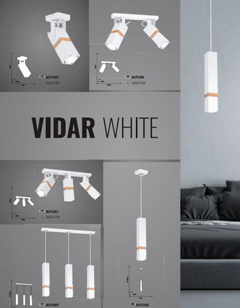 Kinkiet w stylu skandynawskim loft lampa ścienna sufitowa biała MiLAGRO VIDAR 1x GU10