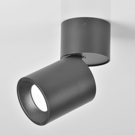 Oprawa Sufitowa Natynkowa ASTRA GU10 Tuba Przegubowa Ruchoma 360° Okrągła Czarna GOLDLUX