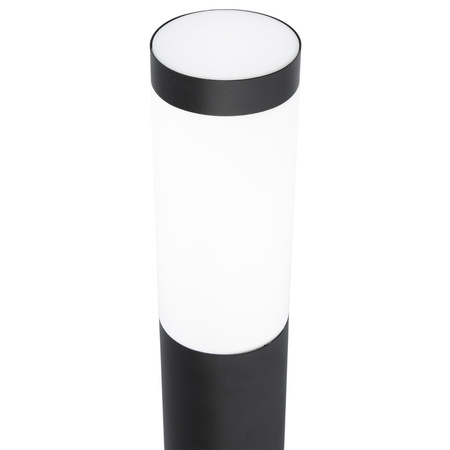 Lampa Ogrodowa Zewnętrzna E27 CZARNY SŁUPEK 45cm z Czujnikiem Ruchu i Zmierzchu