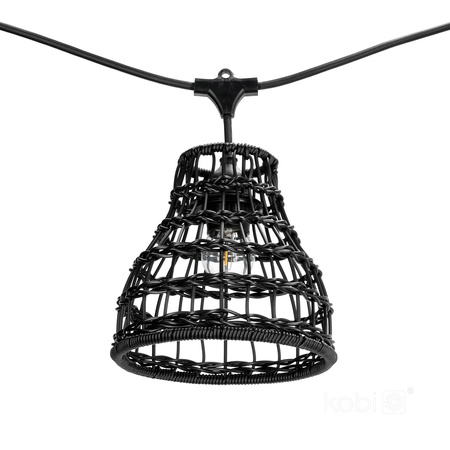 Klosz do Girlandy Zestawu CRETE LS R2 Czarny Metalowy 5 Sztuk Kobi