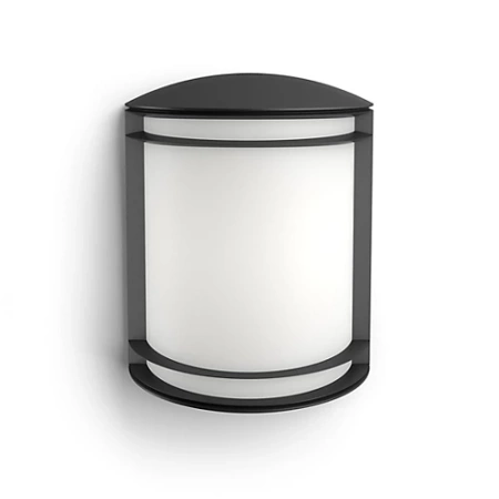 Kinkiet Ogrodowy Lampa Elewacyjna Zewnętrzna LED 6W 600lm 4000K IP44 Czarna Antelope Philips