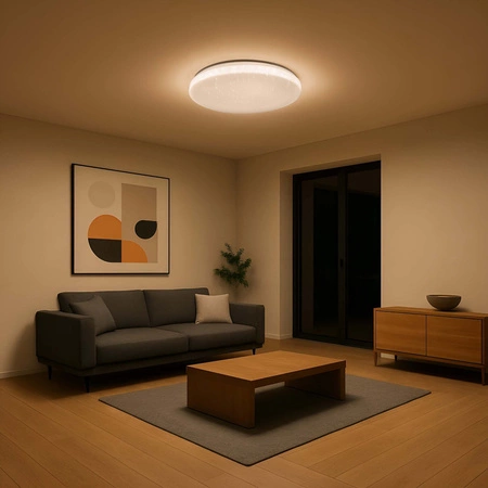 Plafon LED Oprawa Sufitowa 100W 11200lm CCT 115° Biała Pilot Ściemnialna Pirius Sanico Goldlux