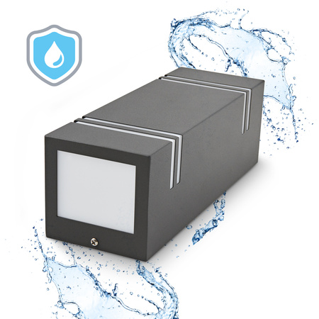 Lampa Ogrodowa Kinkiet Elewacyjny Zewnętrzny 2x GU10 IP44 Szara Quazar Kobi