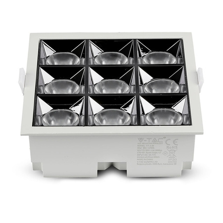 Oprawa LED Podtynkowa Spot 36W 4000K Stała SMD SAMSUNG CHIP Kwadratowa VT-2-36 V-TAC