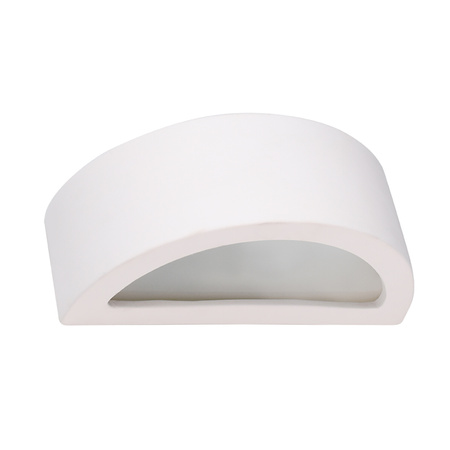 Lampa Ścienna Kinkiet E27 Półokrągła Biała Nowoczesna Atena Sollux