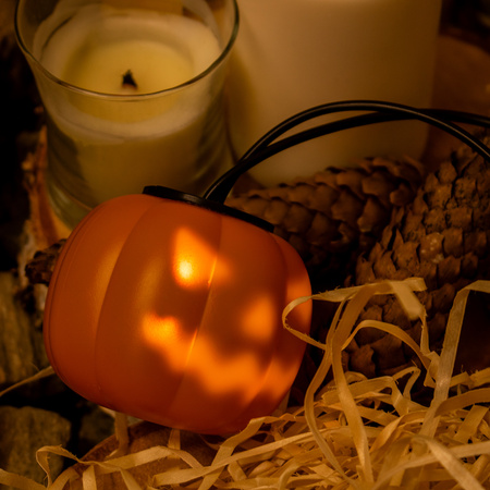 Girlanda Bateryjna 8xLED Ozdobne Dynie 4,45m Lampki Halloween + USB C