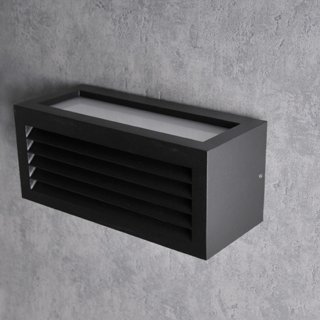 Lampa Ogrodowa Kinkiet Elewacyjny OSAKA E27 IP54 Czarna GOLDLUX (Polux)