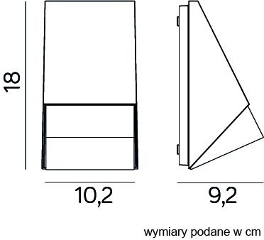 Lampa Ogrodowa Zewnętrzna Elewacyjna KINKIET LED Oli M1503 GU10 Su-Ma