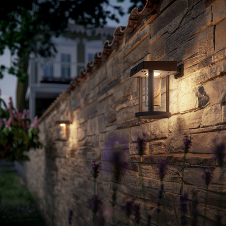 Lampa Ogrodowa LED Kinkiet Elewacyjny Solarny CAMILL 1,4W 3000K IP44 Czujnik Ruchu Zmierzchu PHILIPS