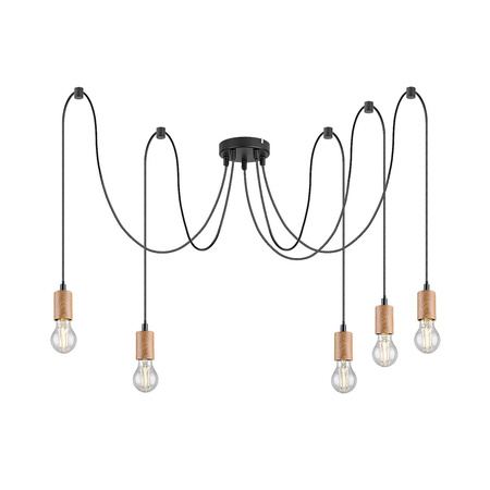 Lampa Wisząca Sufitowa E27 Czarny Industrialny Dollien Rabalux