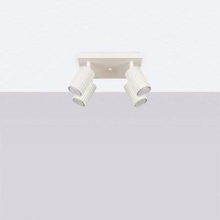 Lampa Sufitowa Reflektor Tuba Spot 4x GU10 Beżowa Karbon Deep Space SL.1602 Sollux