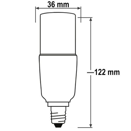 Żarówka LED E14 Tubularna T37 10W = 75W 1055lm 4000K Neutralna 200° LUMILED